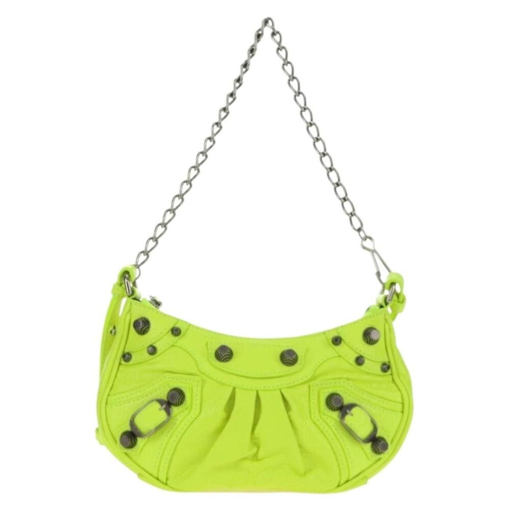 Balenciaga Chain Le Cagole XS Shoulder Bag Green